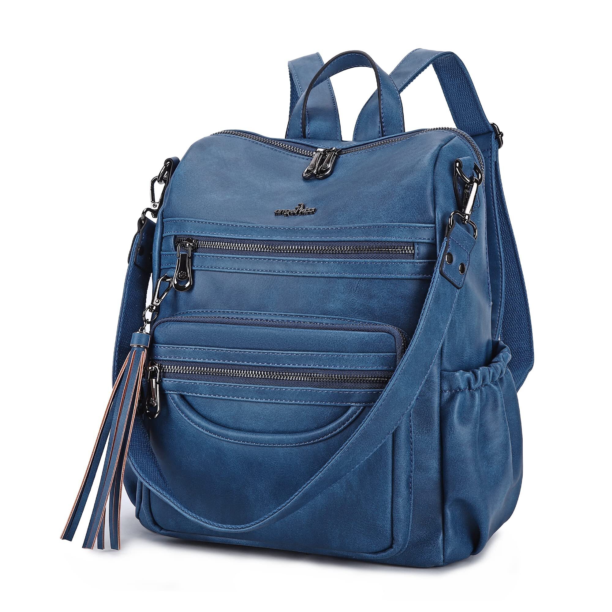9236 Backpacks  Bags  Pu Leather Zipper Casual Backpacks